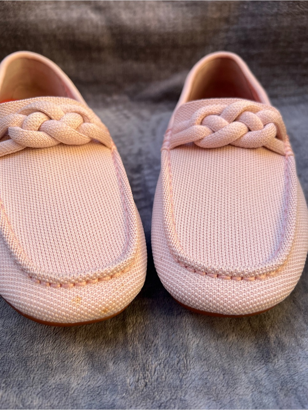 Rothy's The Braid Driver Loafers Sz W 9 Pink Shoes Flats Slip On Travel Preppy - Picture 10 of 14